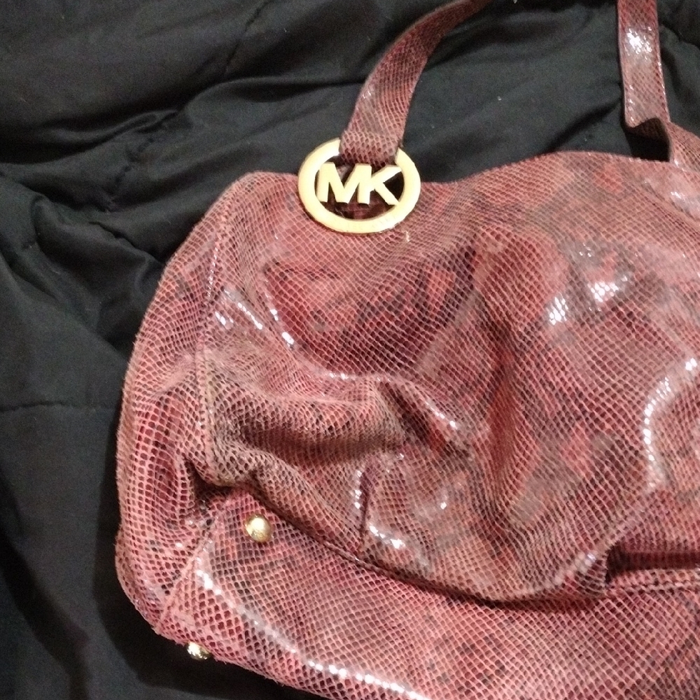 Michael Kors Red Exotic Shoulder Bag
